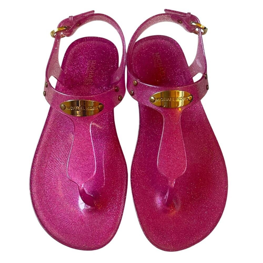 Michael Michael Kors Plate Jelly French Pink Sandals Size 6 NWT